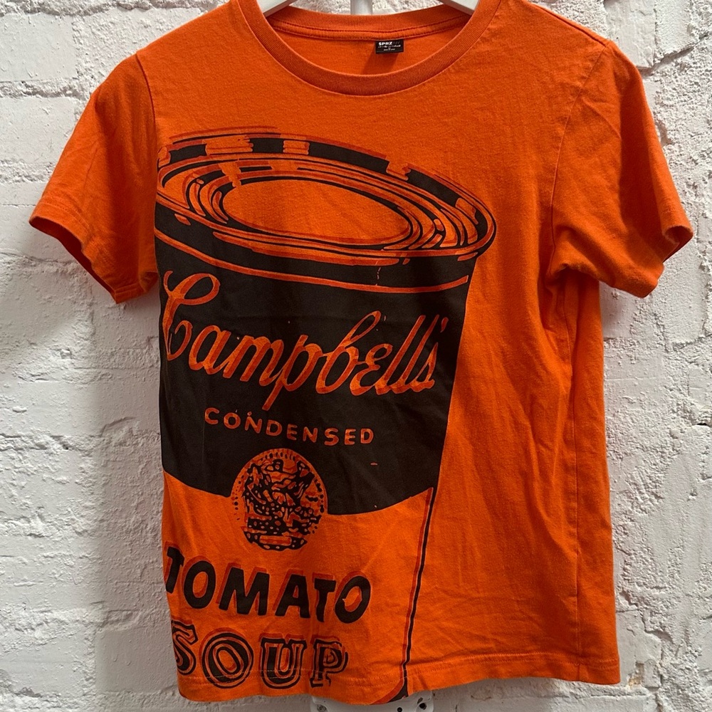 Warhol Campbell Soup Graphic Baby Tee
